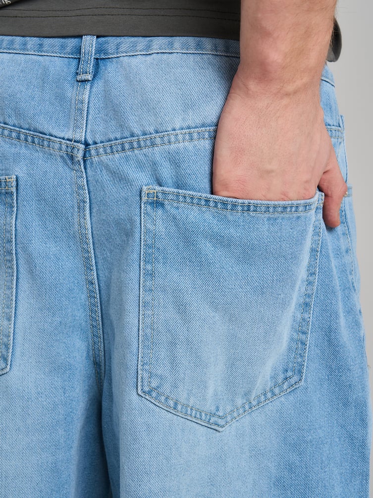 Джинсы багги широкие