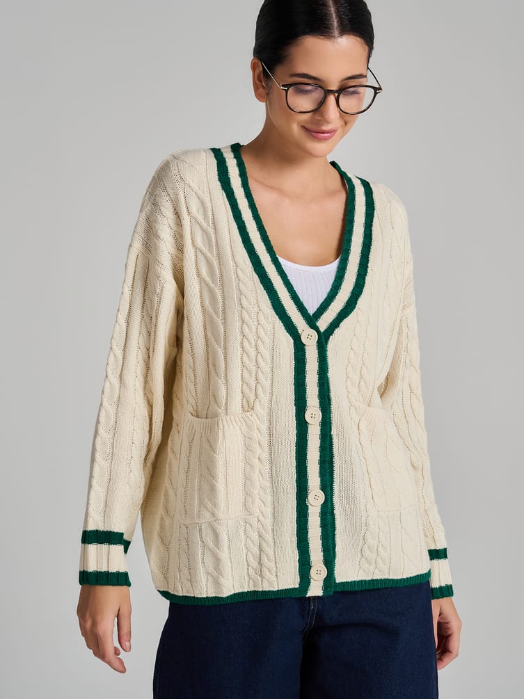 Кардиган вязаный оверсайз на пуговицах