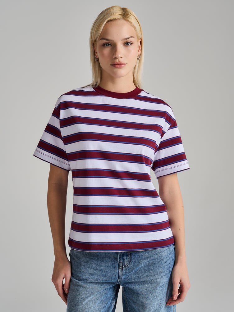 Полосатая футболка из хлопка