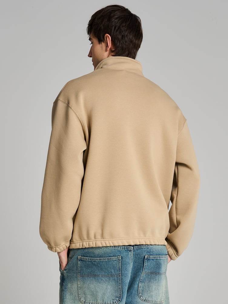 Теплая толстовка с высоким горлом и начесом