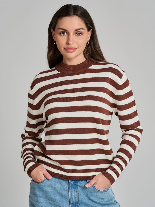 Джемпер трикотажный в полоску