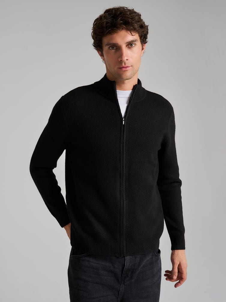 Кардиган трикотажный на молнии