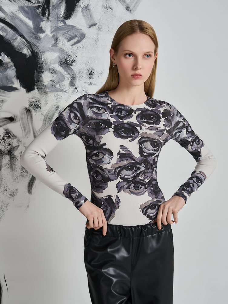 Боди с принтом Макс Борисов