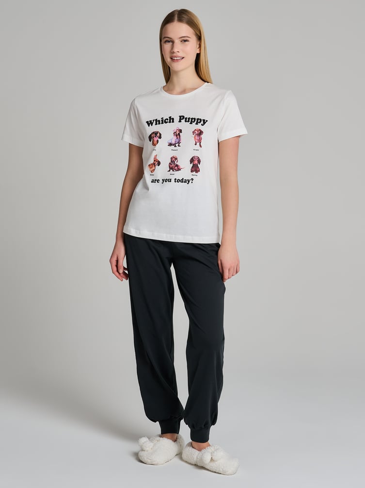 Пижама с принтом и брюками