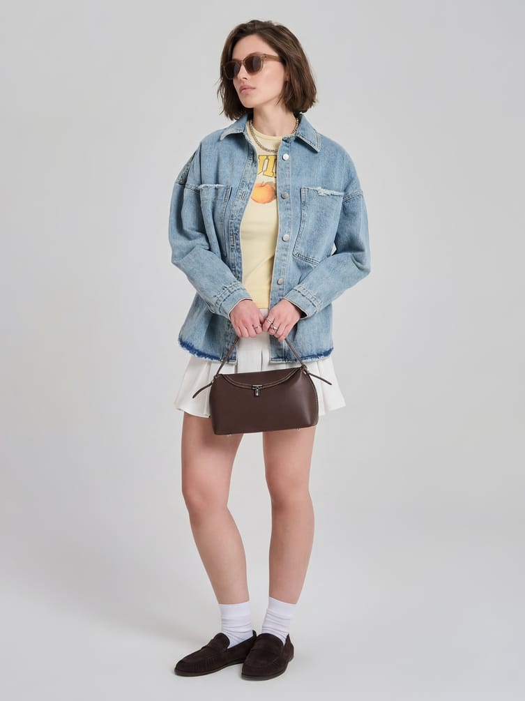 Джинсовая куртка оверсайз