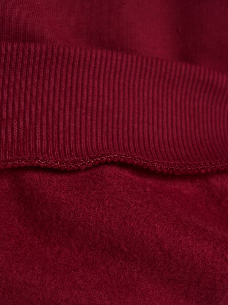 Теплая толстовка оверсайз с полузамком и начесом