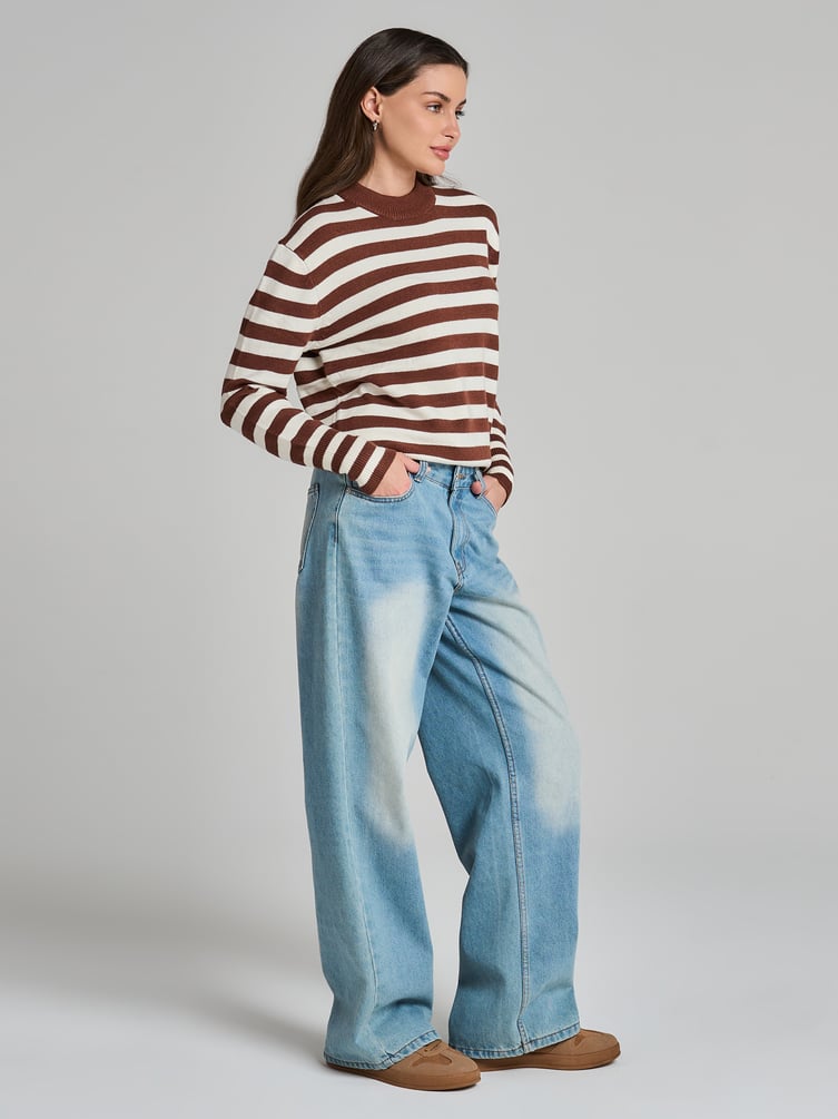 Джемпер трикотажный в полоску