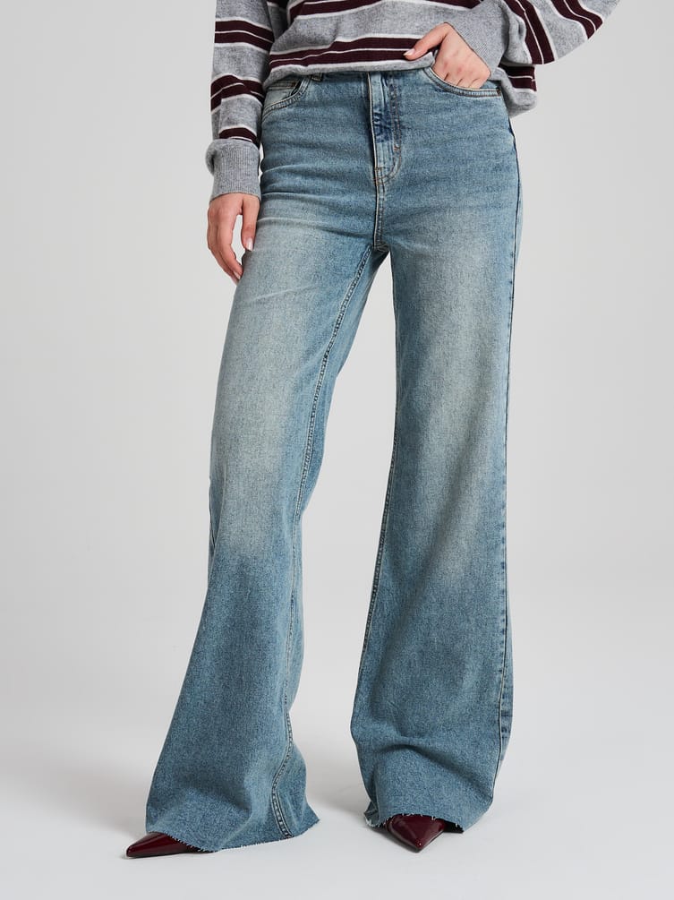 Джинсы wide leg широкие
