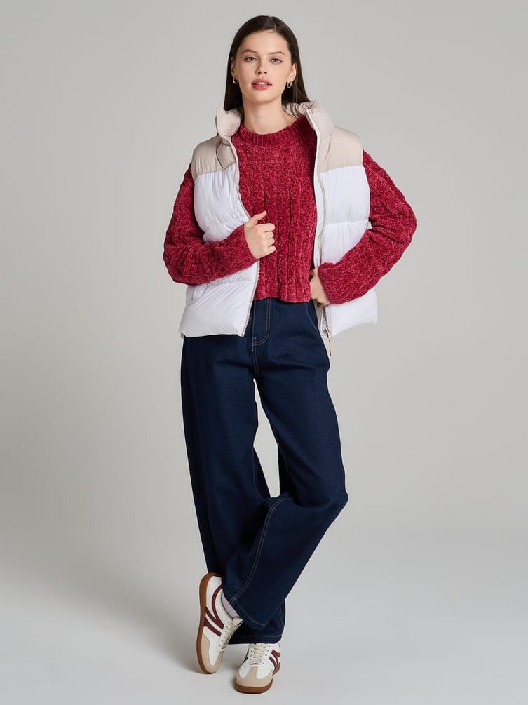 Джемпер трикотажный с косами