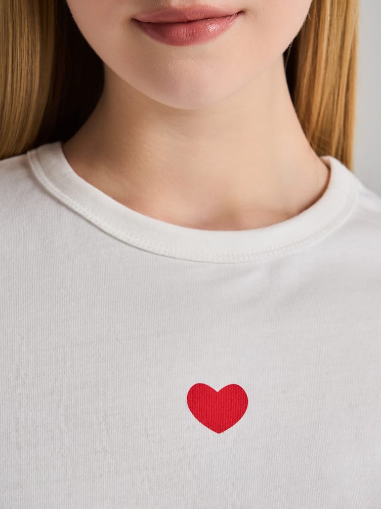 Хлопковая футболка с принтом