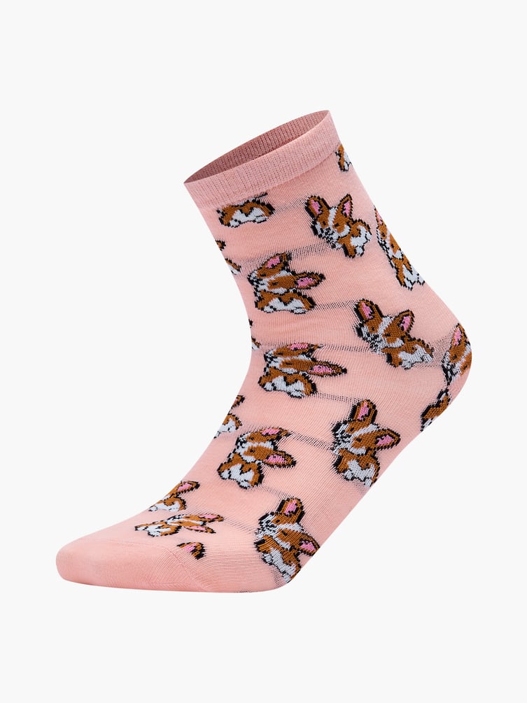 Набор носков с принтом корги - 3 пары