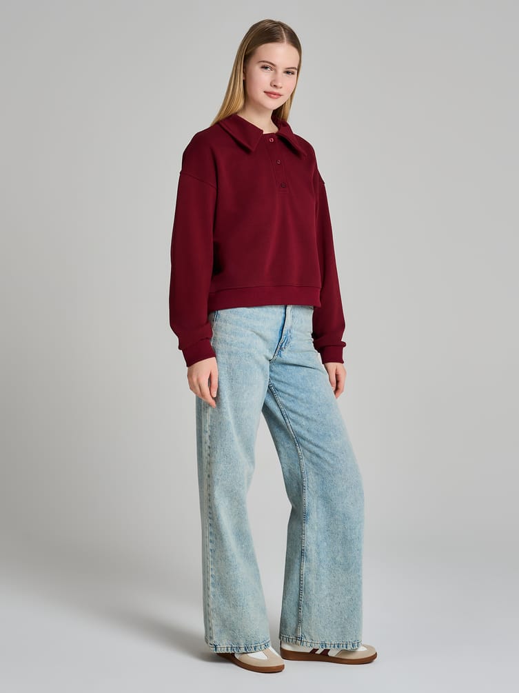 Толстовка поло оверсайз