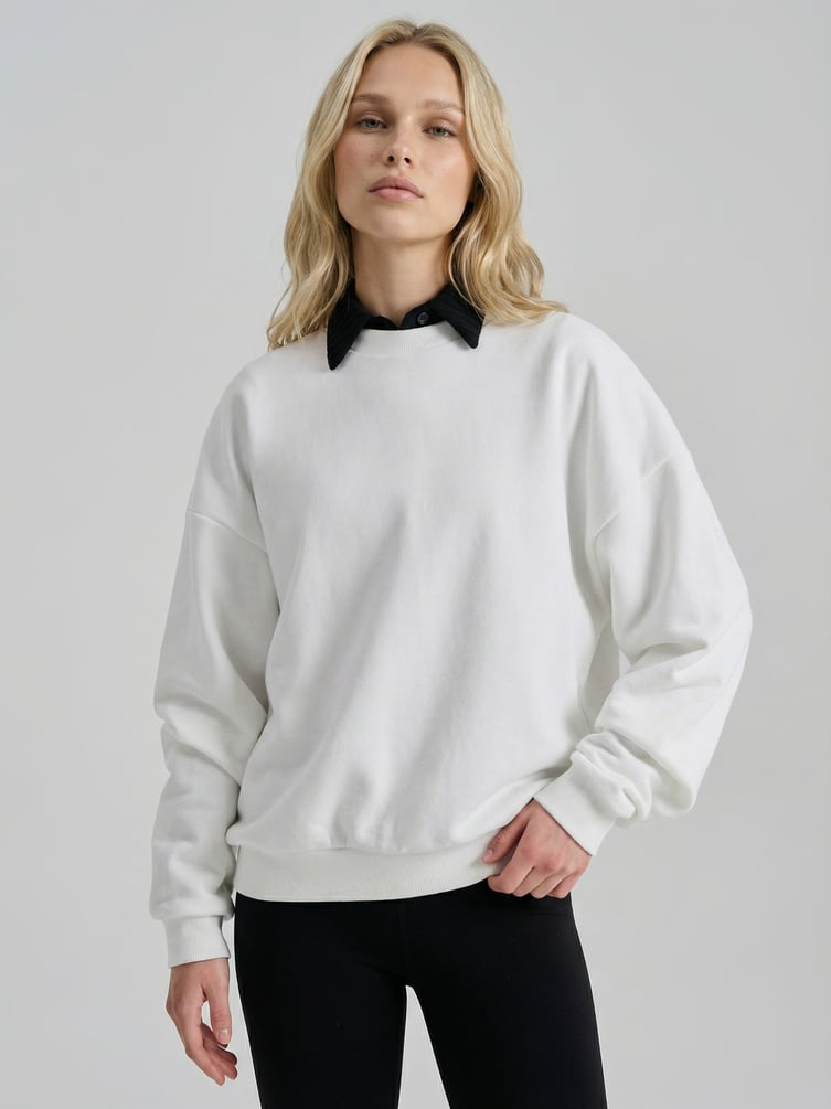 Свитшот однотонный без начеса