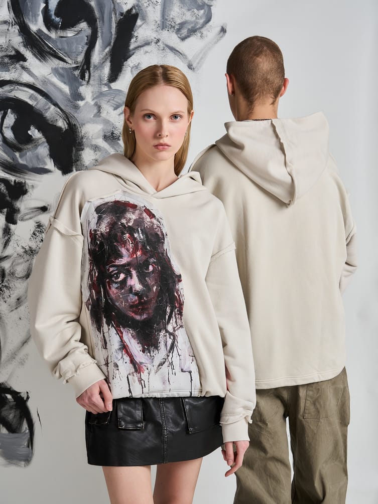 Худи оверсайз с принтом Макс Борисов