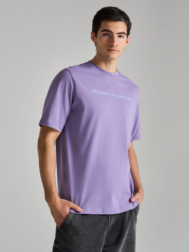 Футболка оверсайз с принтом на спине