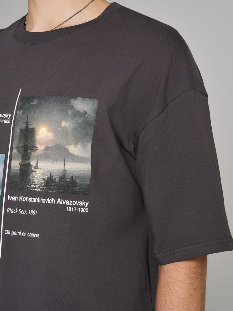 Футболка с принтом картин Третьяковской галереи