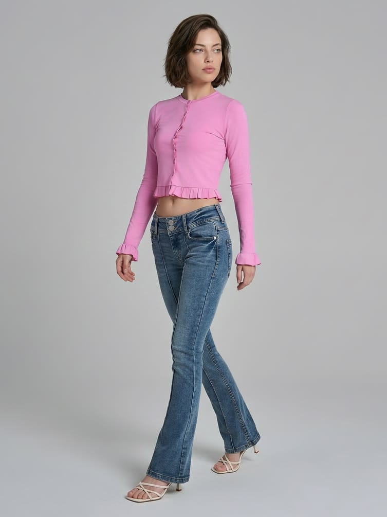 Джинсы клеш со стрелками