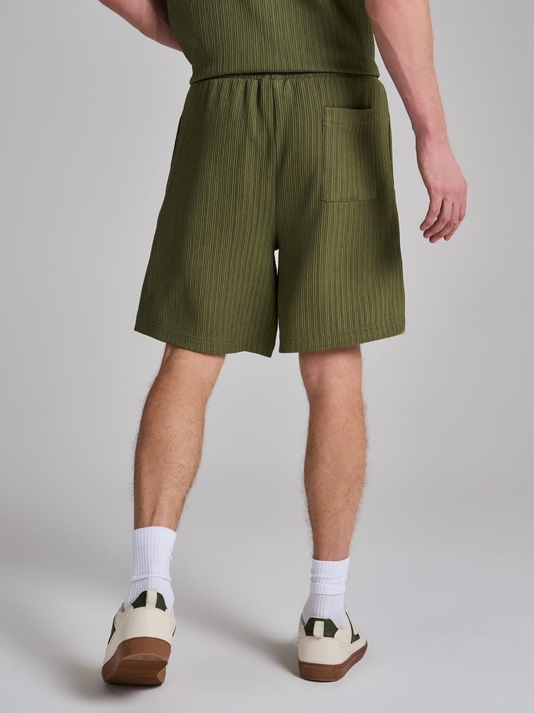 Шорты повседневные из жатого материала