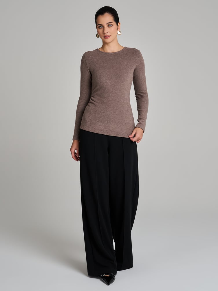 Лонгслив асимметричный с драпировкой