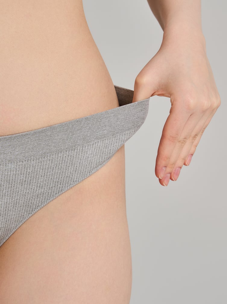 Трусы-танга - 2 шт. в рубчик