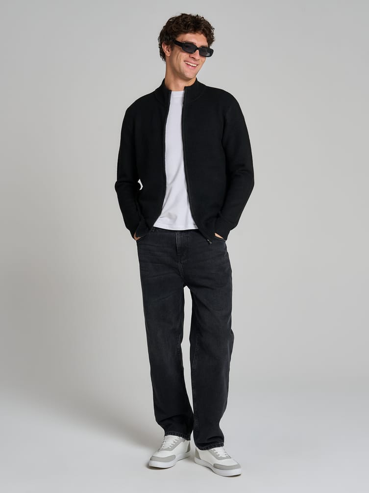 Кардиган трикотажный на молнии