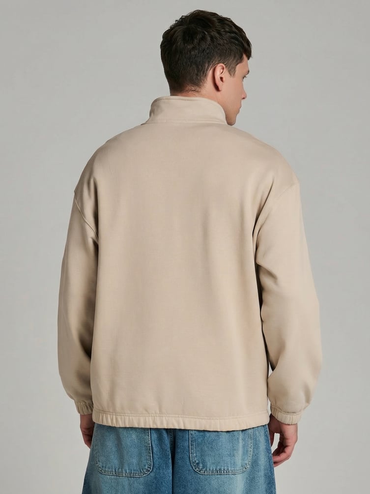 Утепленная толстовка с высоким горлом и начесом