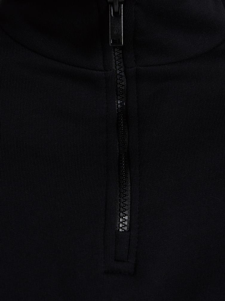 Утепленная толстовка с высоким горлом и начесом