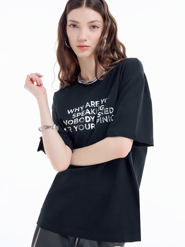 Футболка из хлопка с надписью