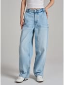 Джинсы багги с вареным эффектом