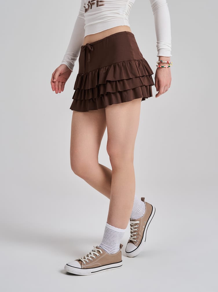 Юбка-шорты с воланами