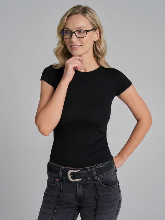 Футболка приталенная с коротким рукавом