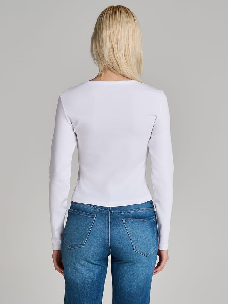 Лонгслив с нашивкой сердце