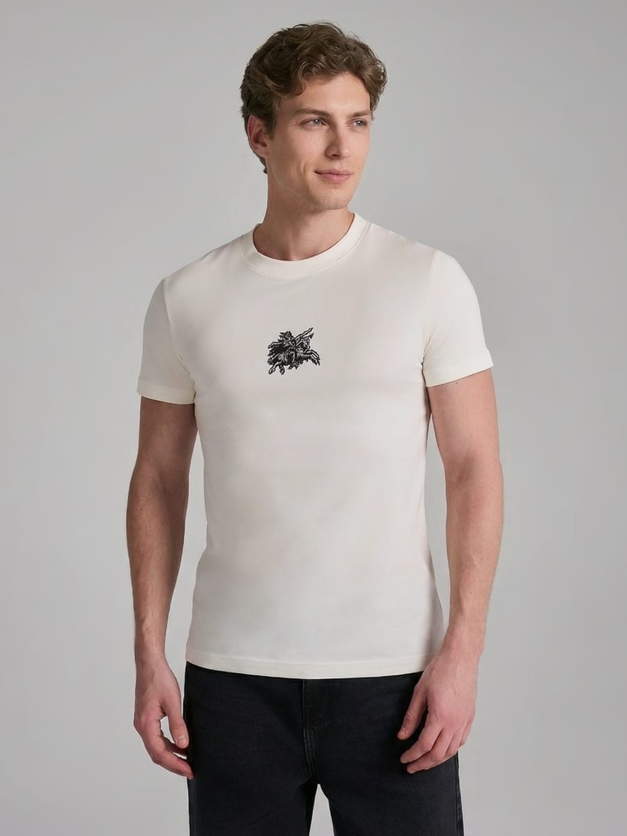 Футболка приталенная с принтом