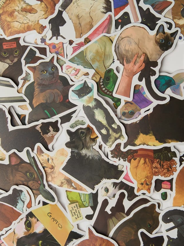 Стикеры - 50 шт. коты