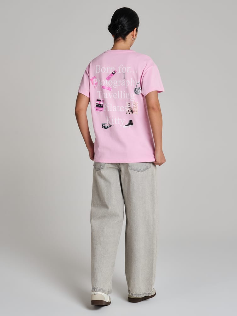 Футболка оверсайз с принтом на спине