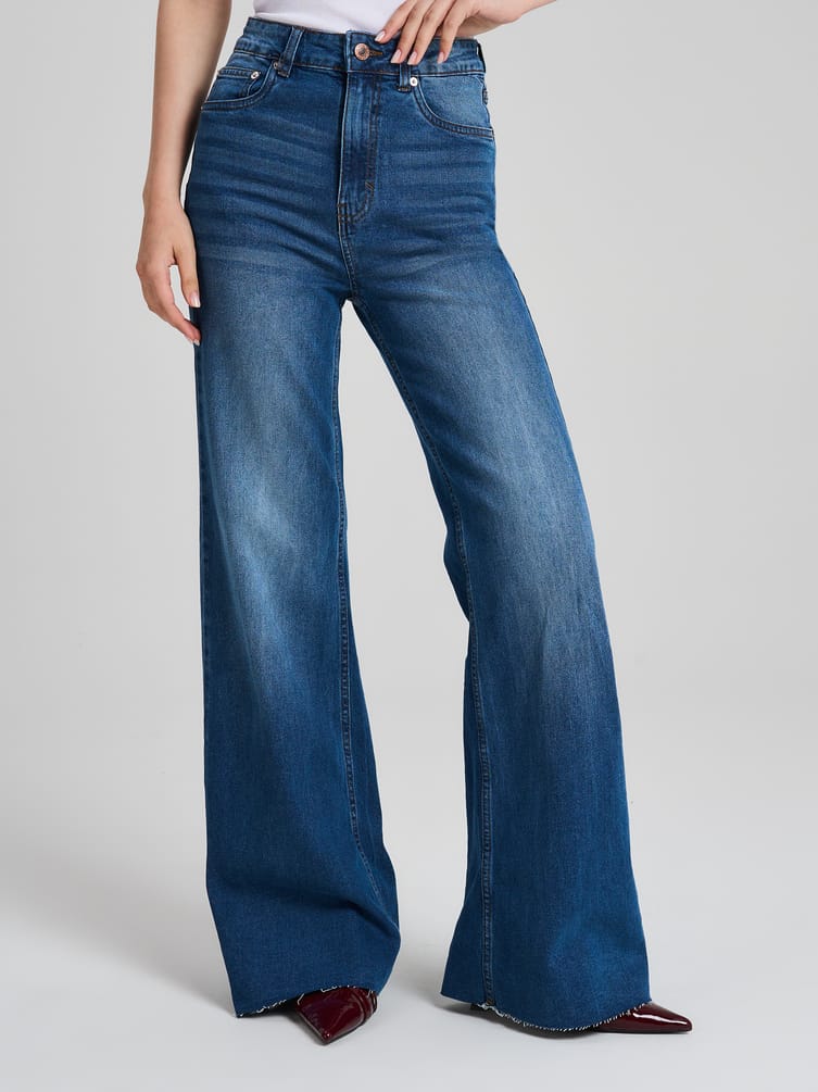 Джинсы wide leg широкие