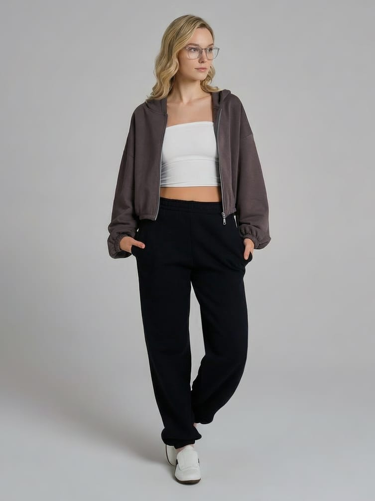 Утепленные брюки джоггеры с начесом