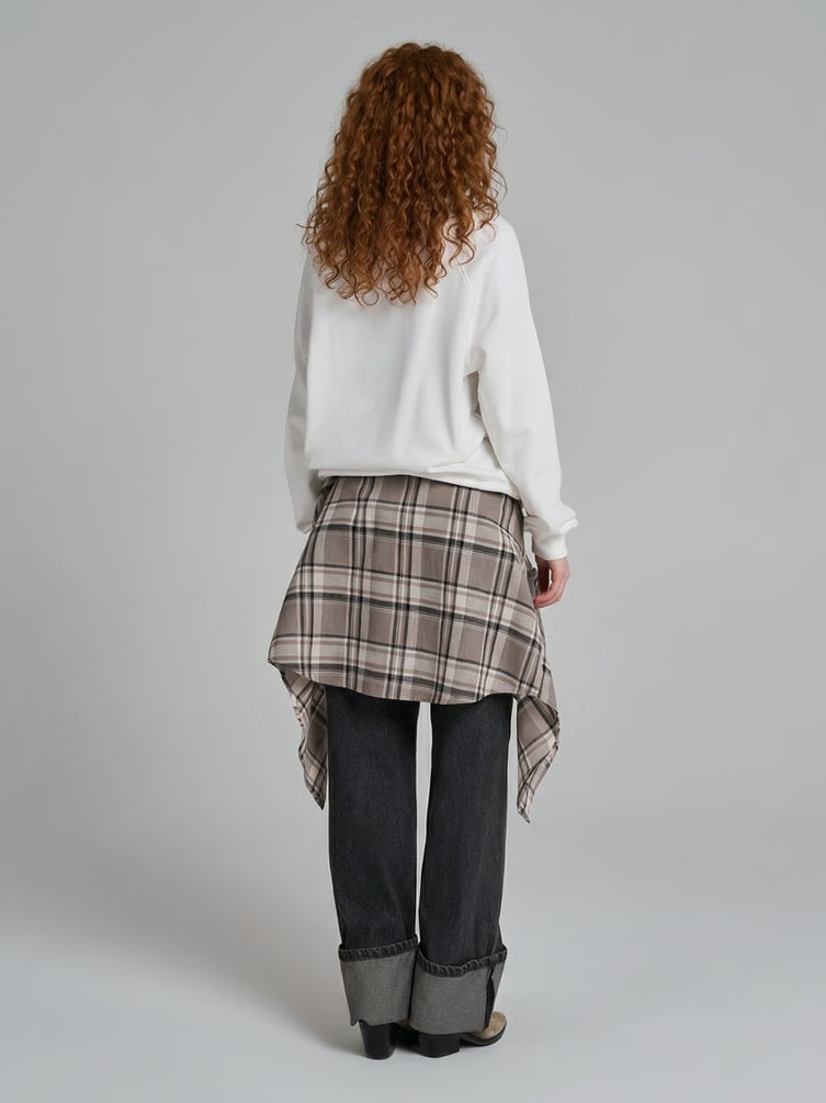 Свитшот-поло без начеса