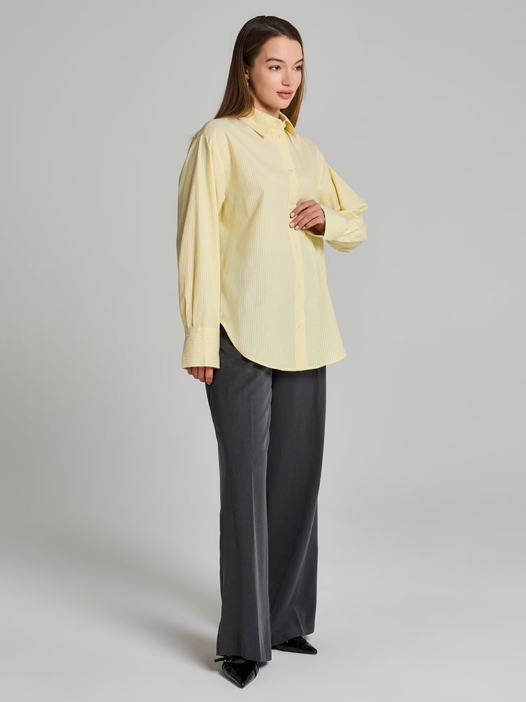 Удлиненная рубашка в полоску