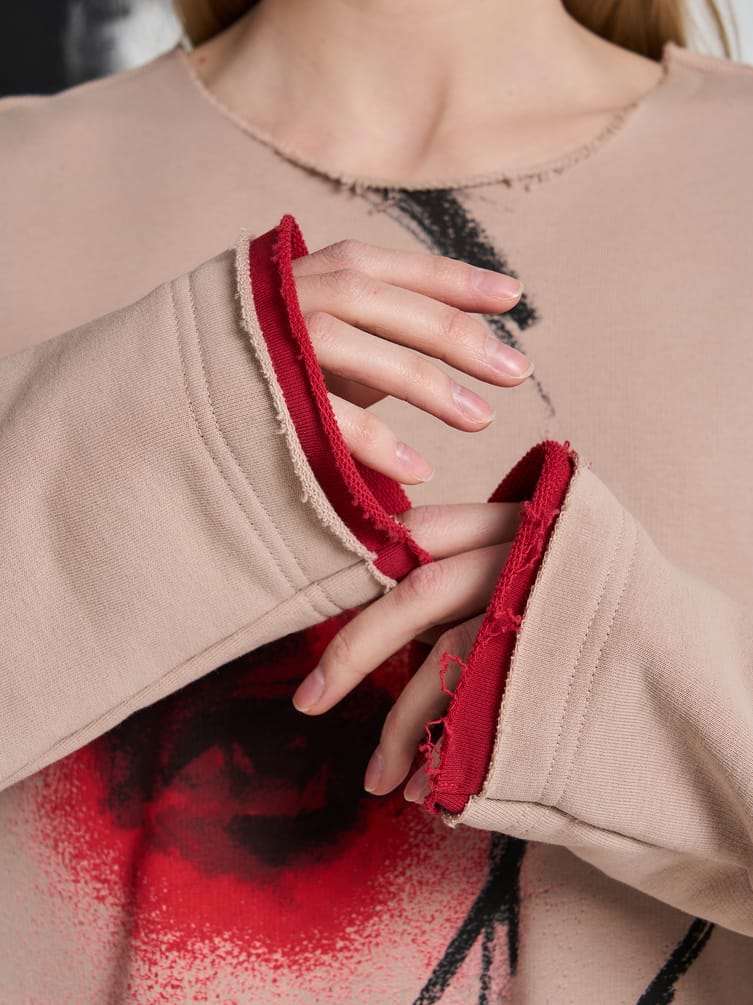 Свитшот оверсайз с принтом Макс Борисов