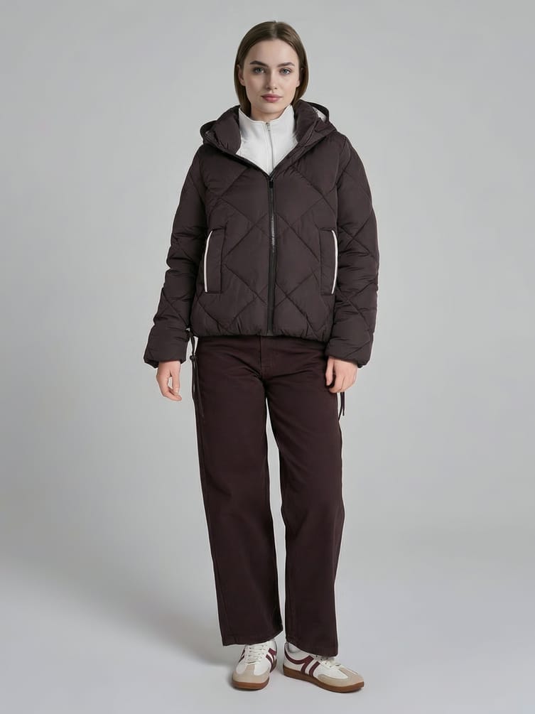 Куртка стеганая с капюшоном