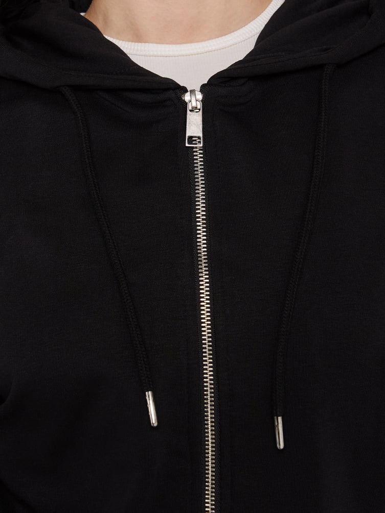 Укороченная толстовка с капюшоном