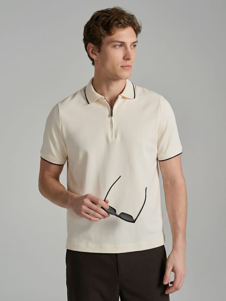 Поло хлопковое с коротким рукавом