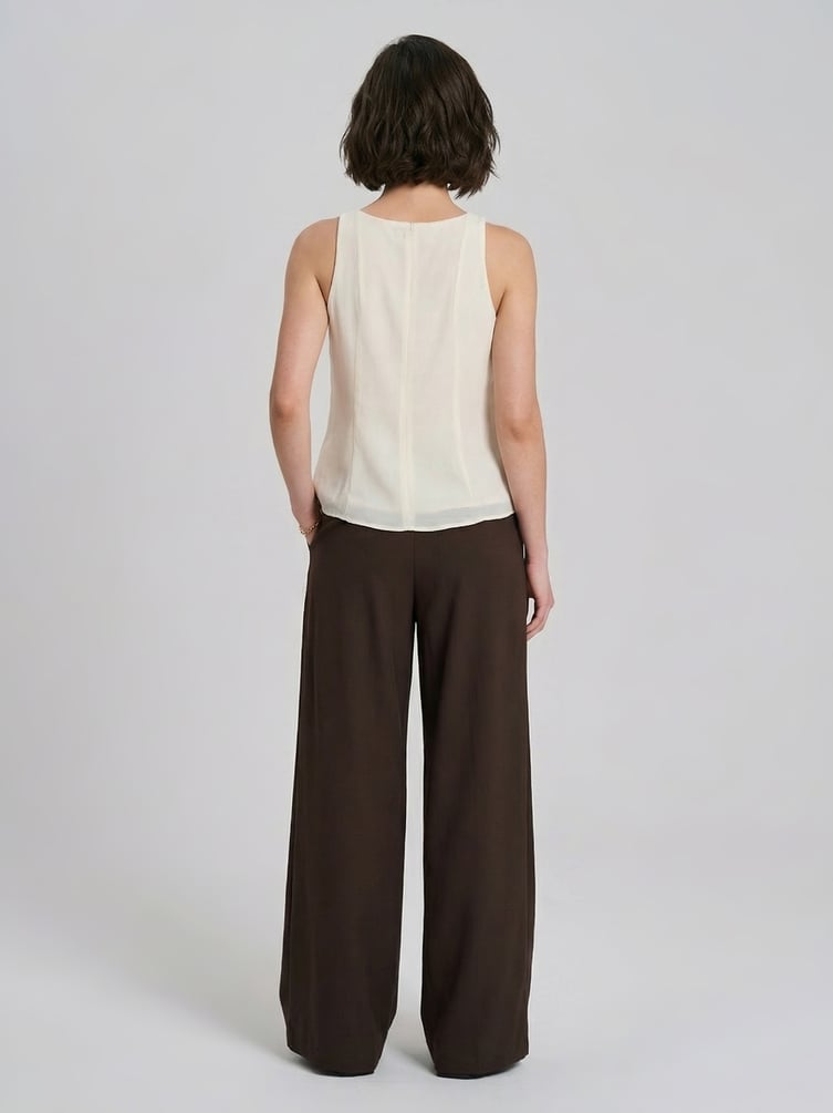 Брюки палаццо классические с защипами