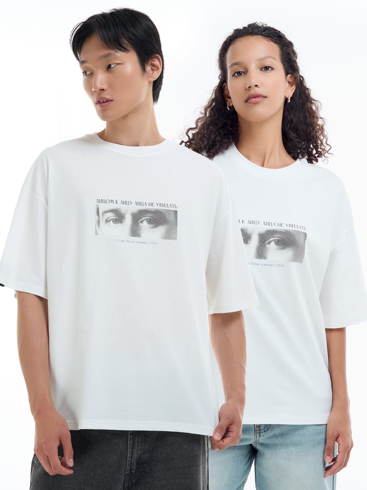 Футболка оверсайз с принтом Есенина