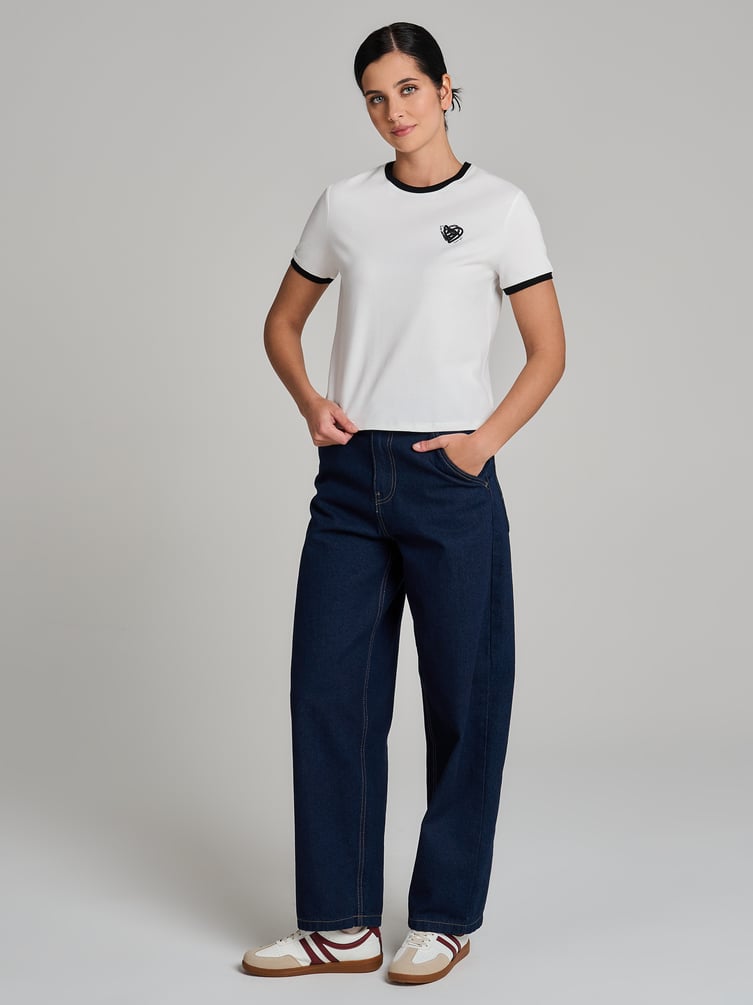 Облегающая футболка с принтом