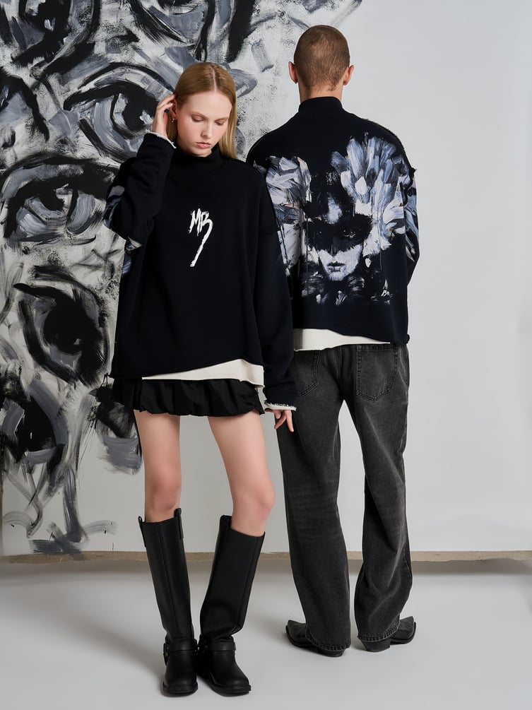 Свитшот оверсайз с принтом Макс Борисов