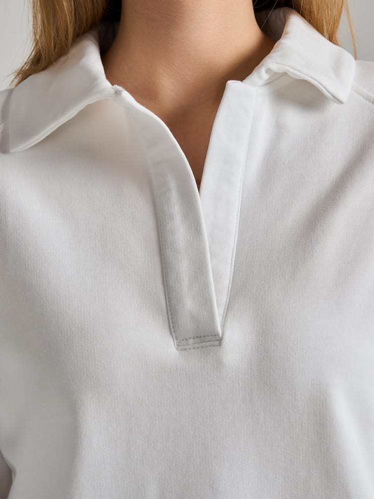 Свитшот-поло без начеса