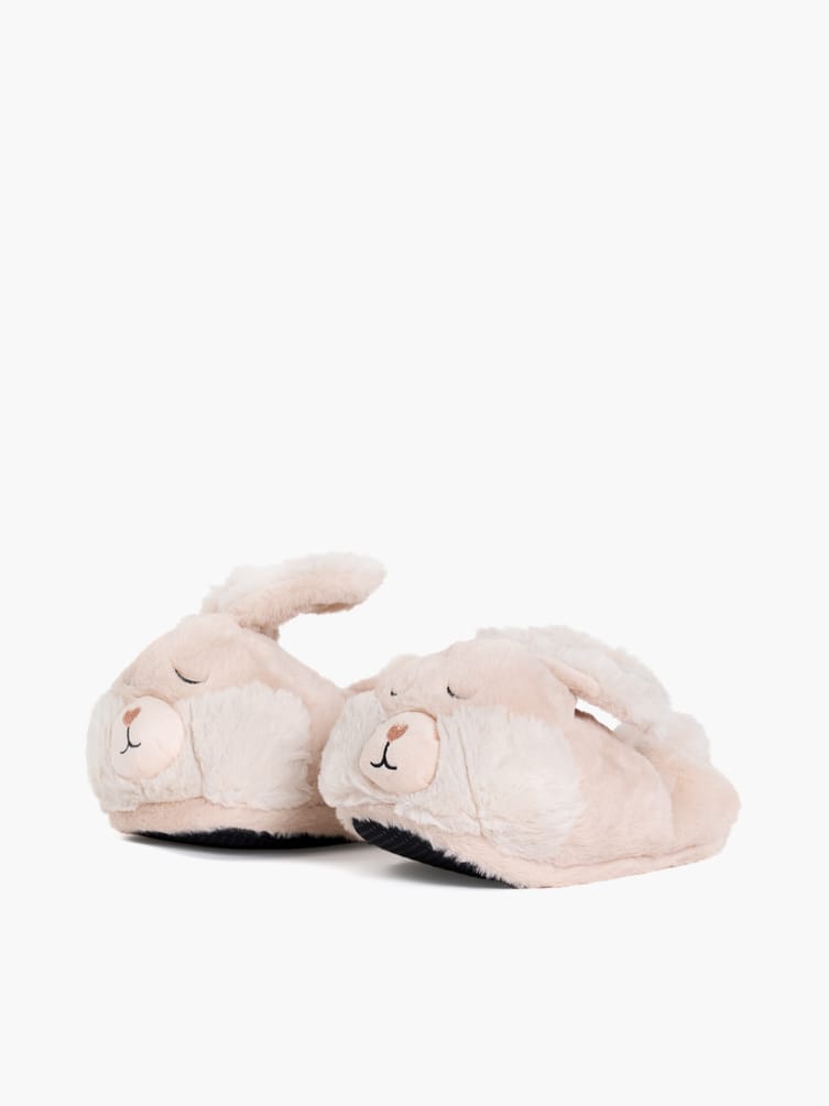 Плюшевые тапки игрушки в виде зайчиков