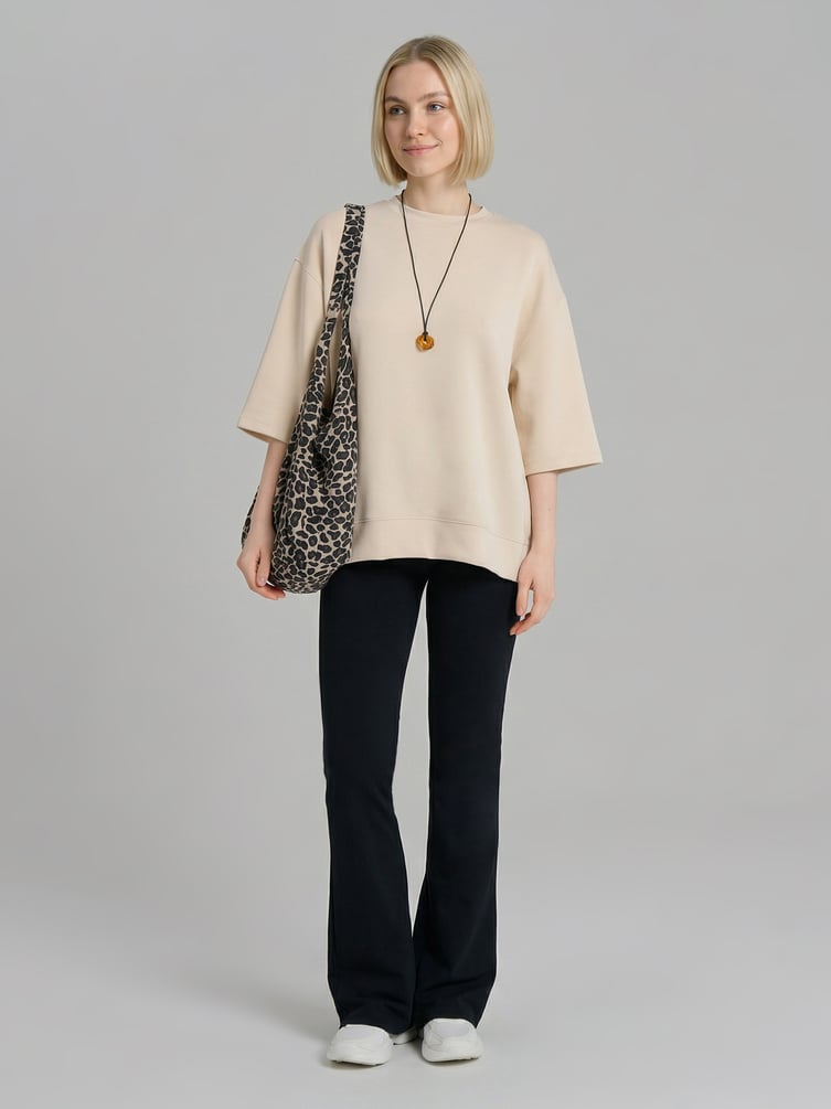 Свитшот трикотажный с коротким рукавом